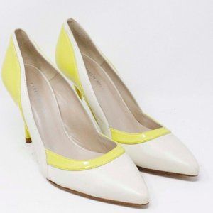 Karen Millen Cream + Yellow Pumps